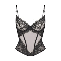 EMBROIDERED LINGERIE UNLINED CORSET