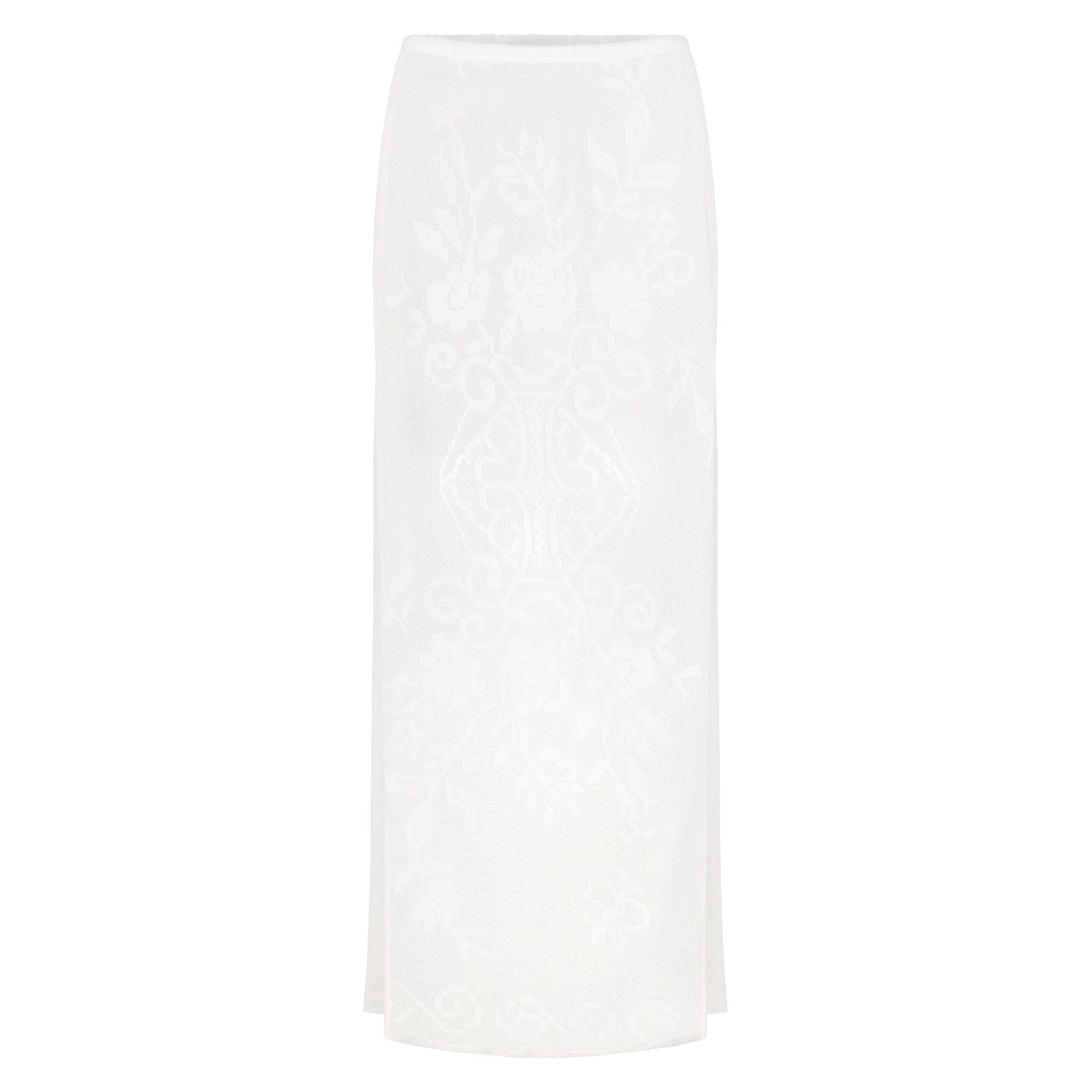 LACE COVER-UPS LONG SKIRT | SNOW FLAT ON A WHITE BACKGROUND | FLT