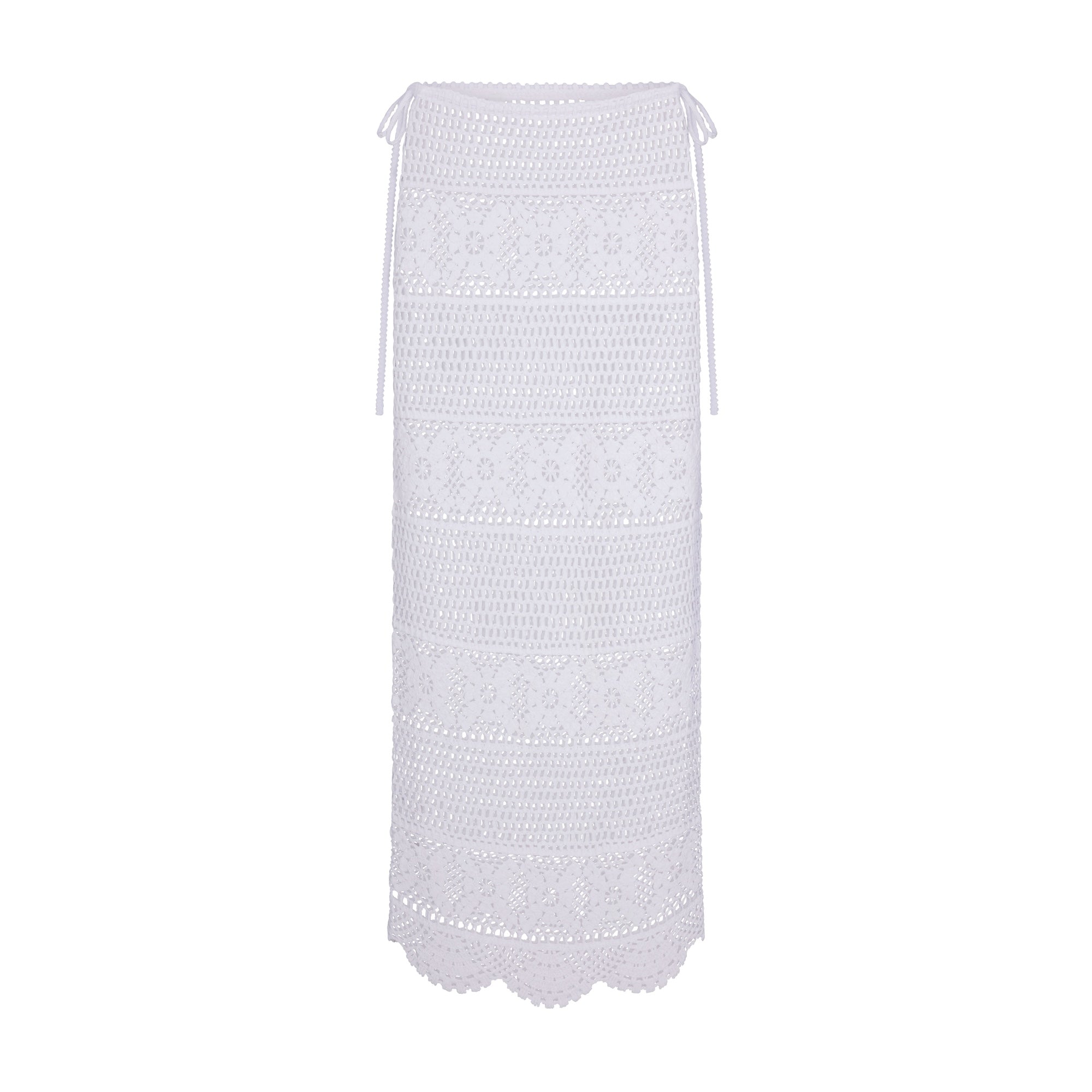 CROCHET COVER-UPS LONG SKIRT | SNOW FLAT ON A WHITE BACKGROUND | FLT