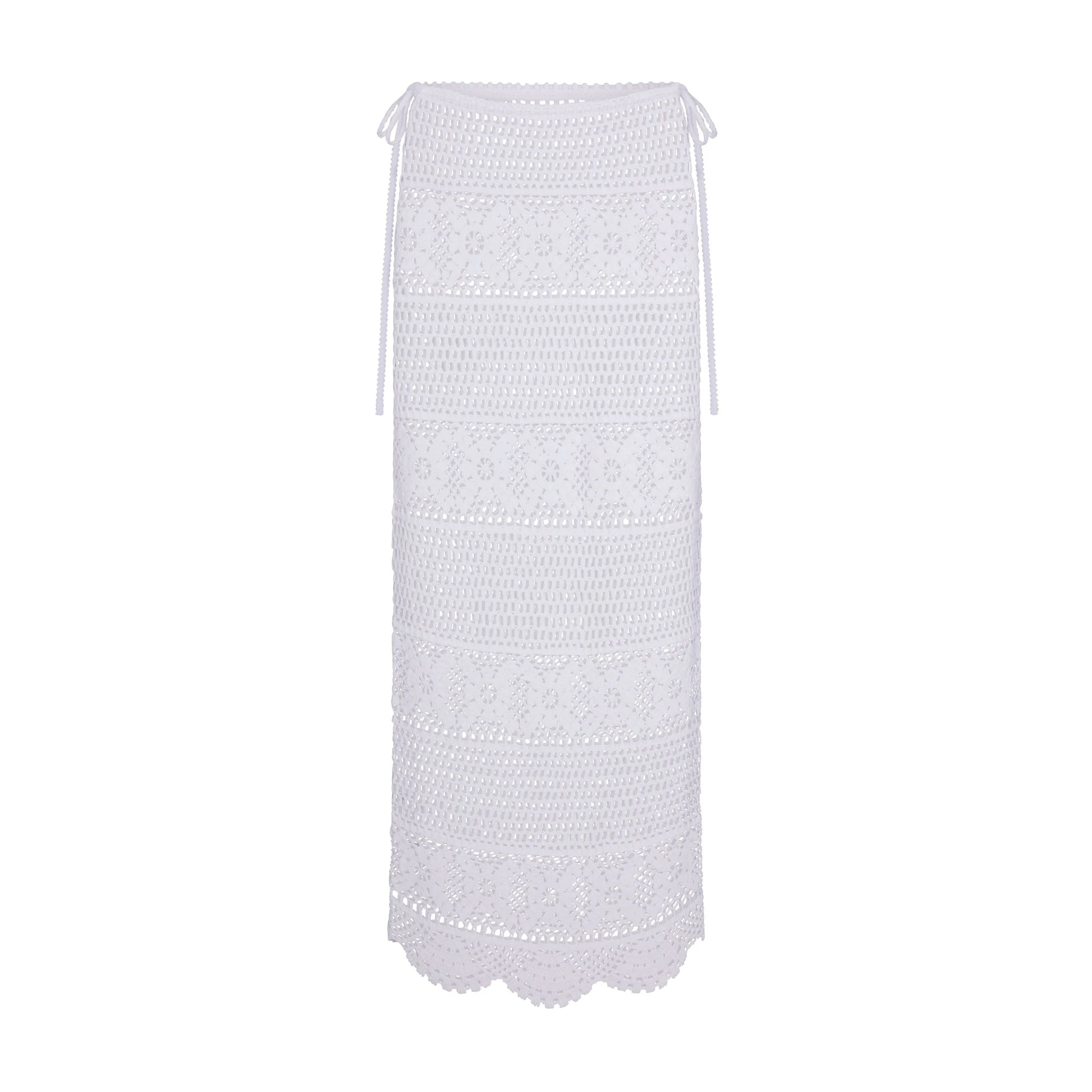CROCHET COVER-UPS LONG SKIRT | SNOW FLAT ON A WHITE BACKGROUND | FLT