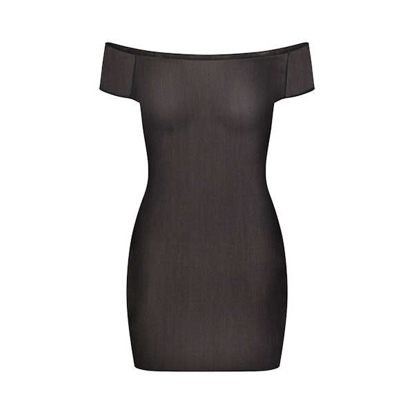 MESH COVER-UPS MINI DRESS