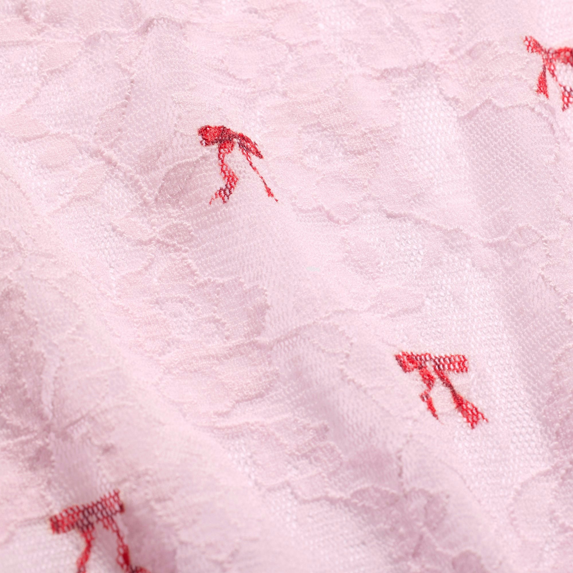 STRETCH LACE SLIP AND THONG SET | CHERRY BLOSSOM BOW PRINT ADDITIONAL FABRIC DETAILS