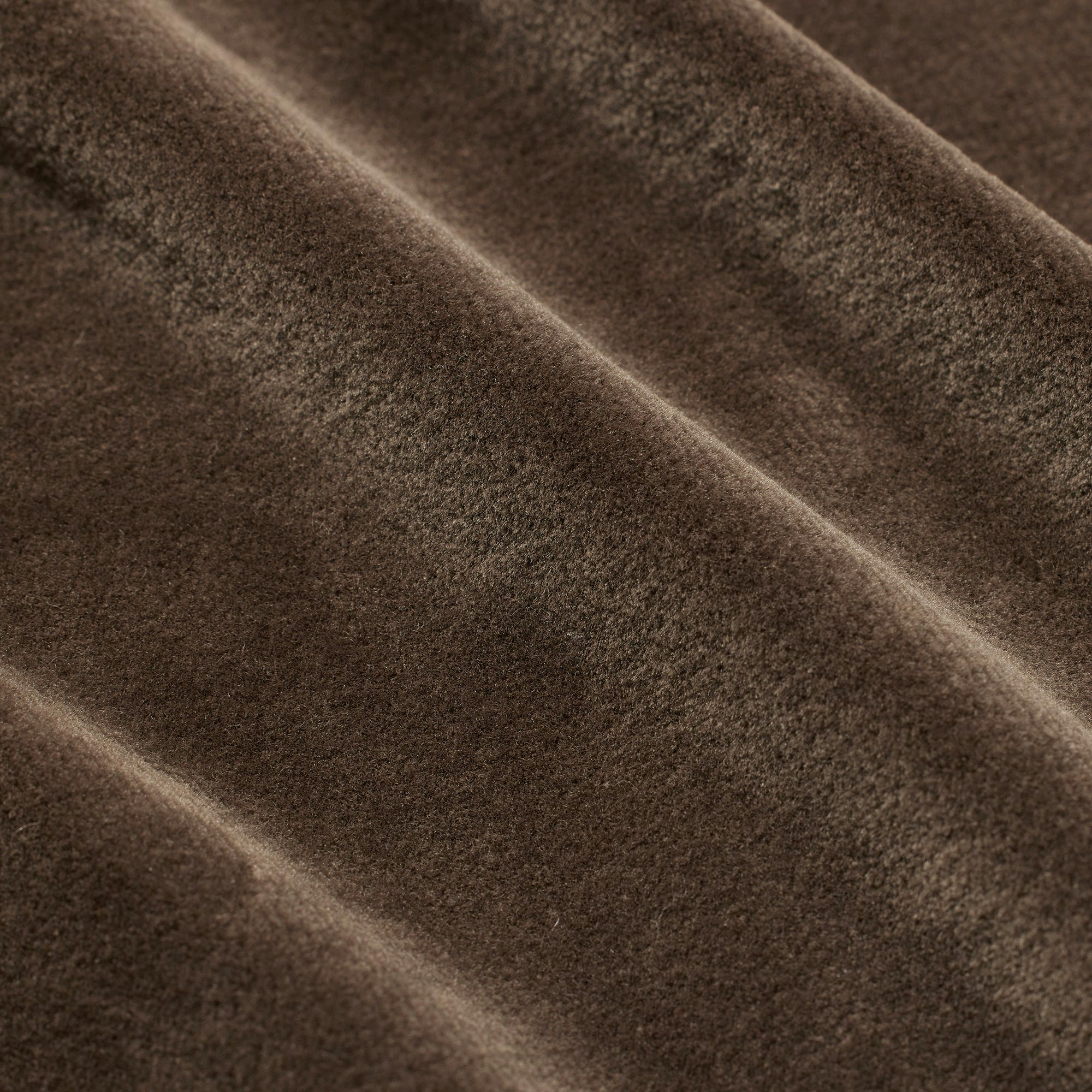 VELOUR SHRUNKEN TRACK JACKET | DARK SEPIA ADDITIONAL FABRIC DETAILS