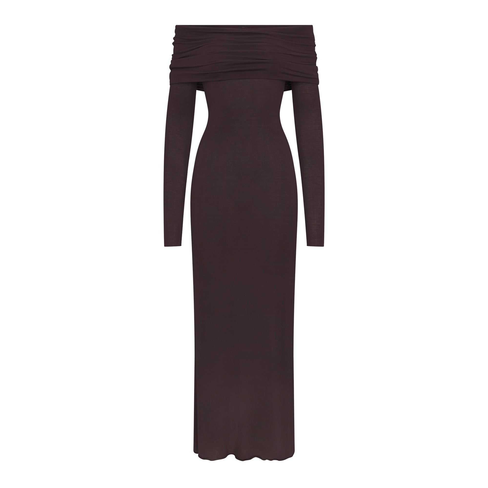 SHEER MODAL OFF THE SHOULDER LONG DRESS | PHOENIX | SKIMS