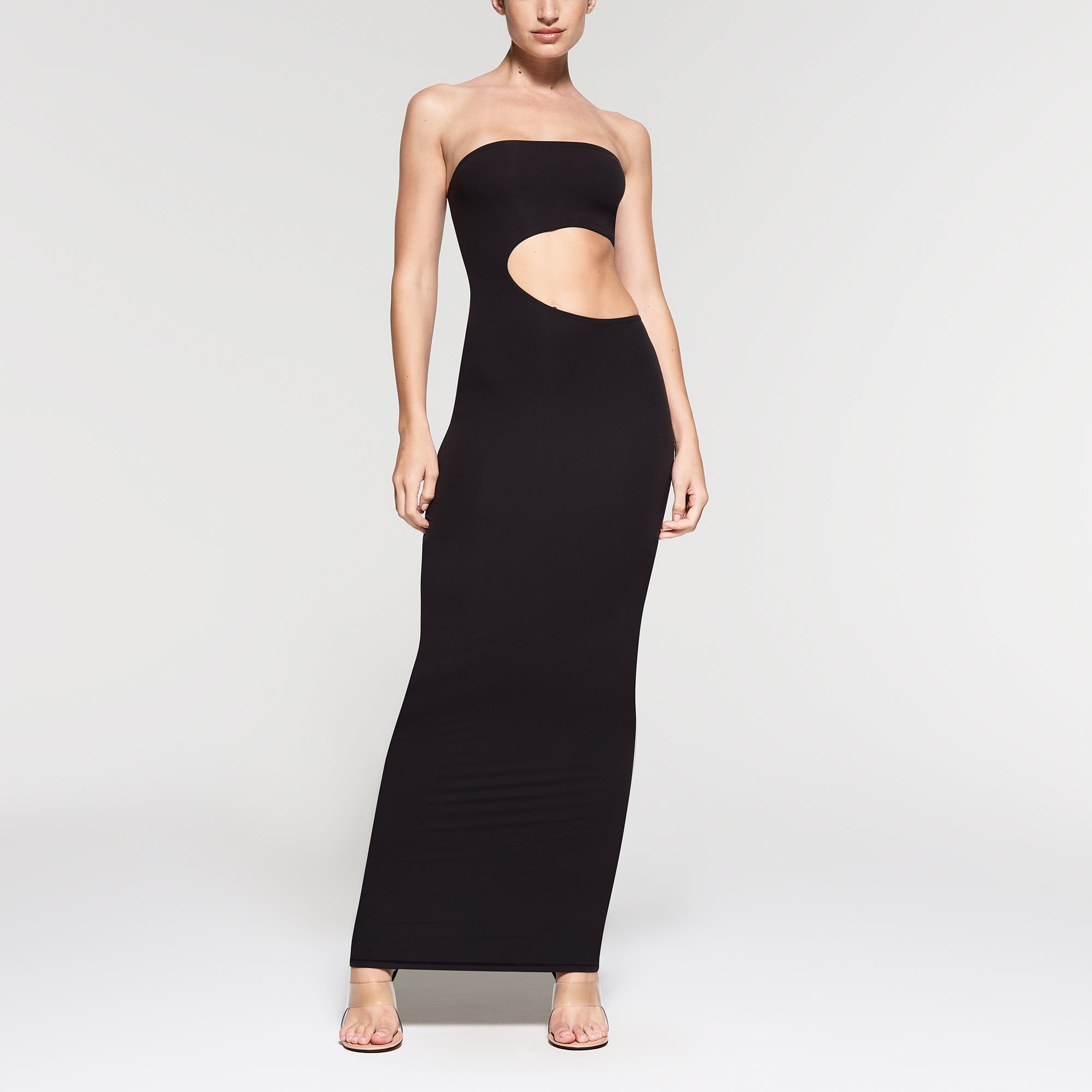 FITS EVERYBODY CUT OUT LONG DRESS ONYX