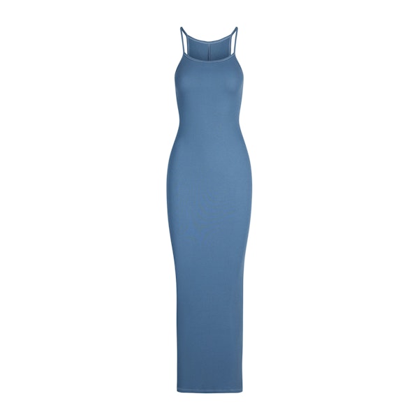 COTTON RIB LONG CAMI DRESS | HARBOR FLAT ON A WHITE BACKGROUND | FLT