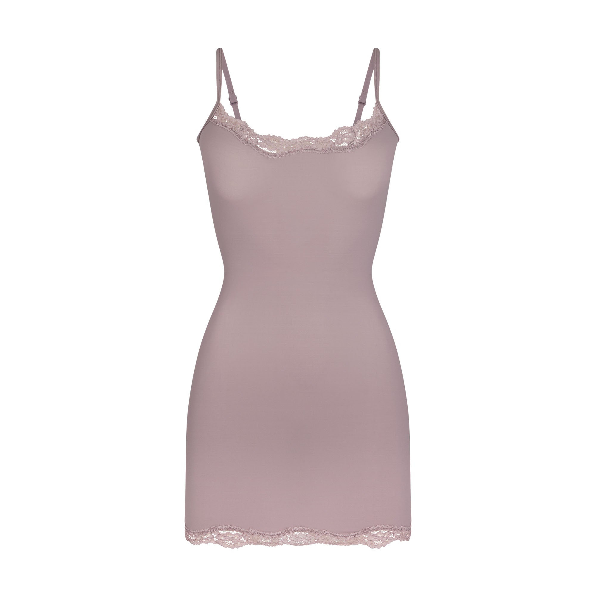 SOFT LOUNGE LONG SLIP DRESS | ONYX