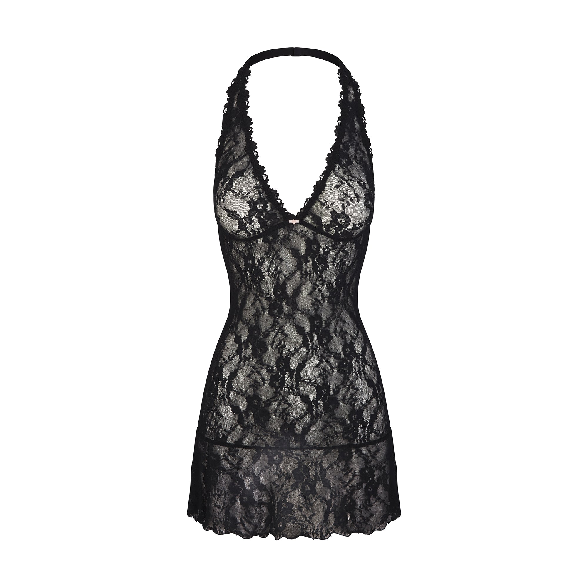 ワンピース SKIMS MINI DRESS SKIMS Soft Lounge ribbed stretch-modal mini dress - Onyx
