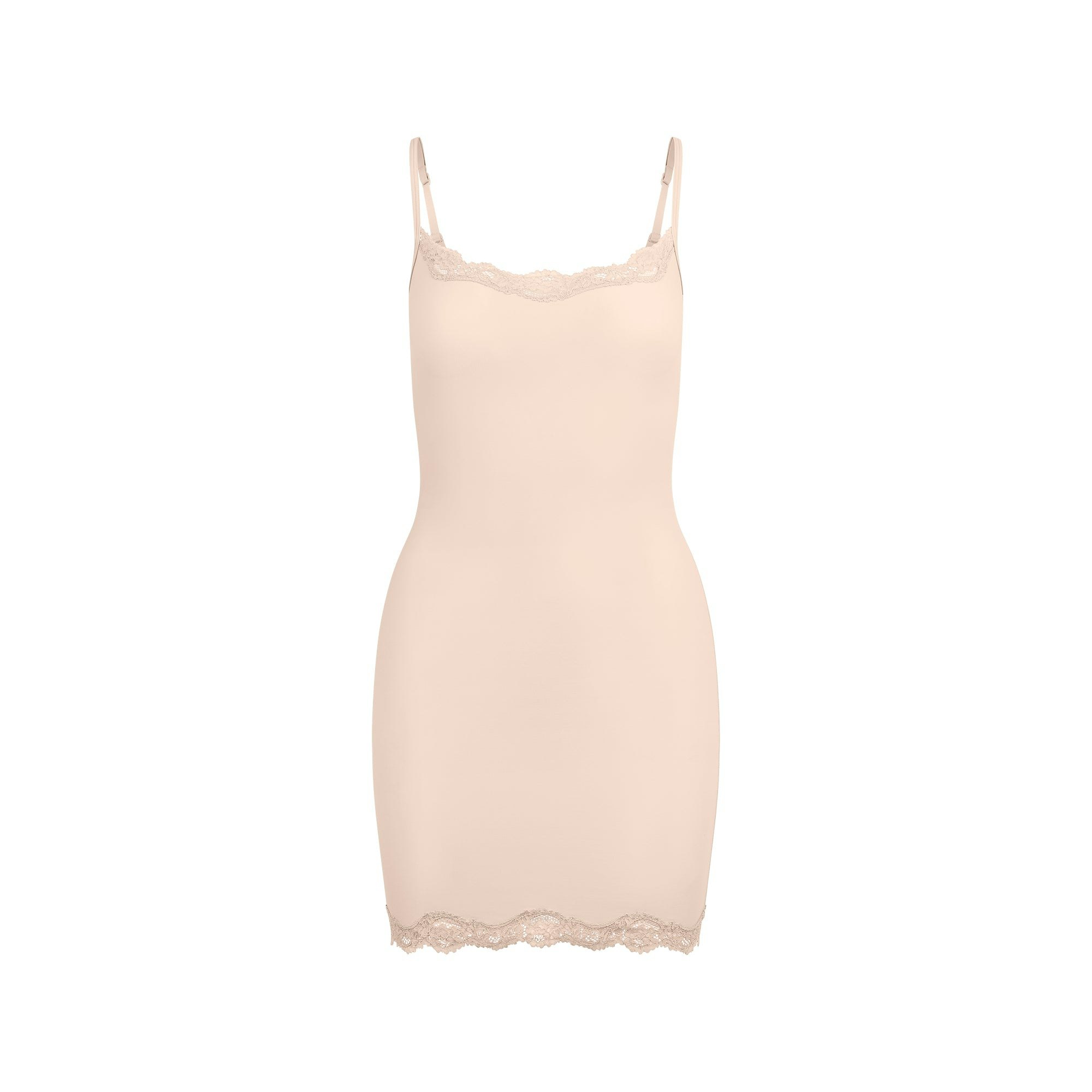 FITS EVERYBODY LACE SLIP DRESS | PRIMROSE TONAL FLAT ON A WHITE BACKGROUND | FLT