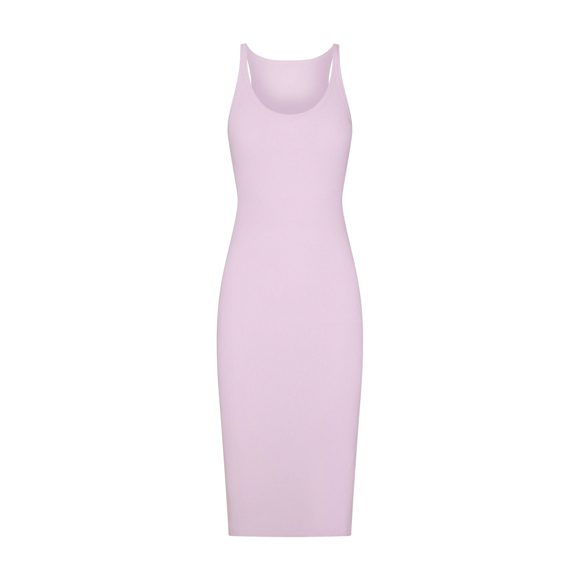 COTTON RIB TANK MIDI DRESS | SUGAR PLUM FLAT ON A WHITE BACKGROUND | FLT