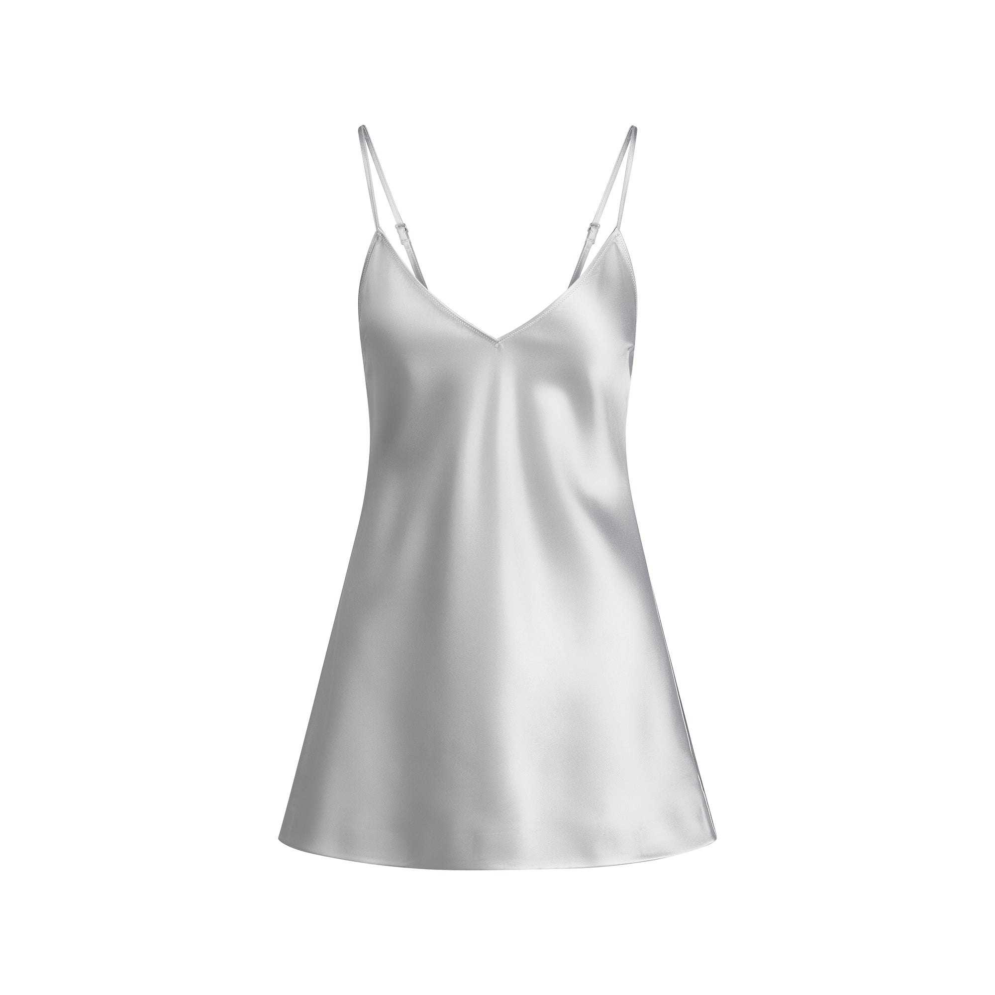 HEAVYWEIGHT SATIN CAMI MINI DRESS | MIRROR FLAT ON A WHITE BACKGROUND | FLT