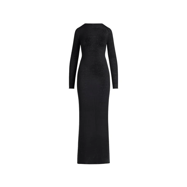 bell sleeve maxi dress black Midaxi Bell Sleeve Dress - Black - Tights & Clothes In Sizes 4-38 main image 0