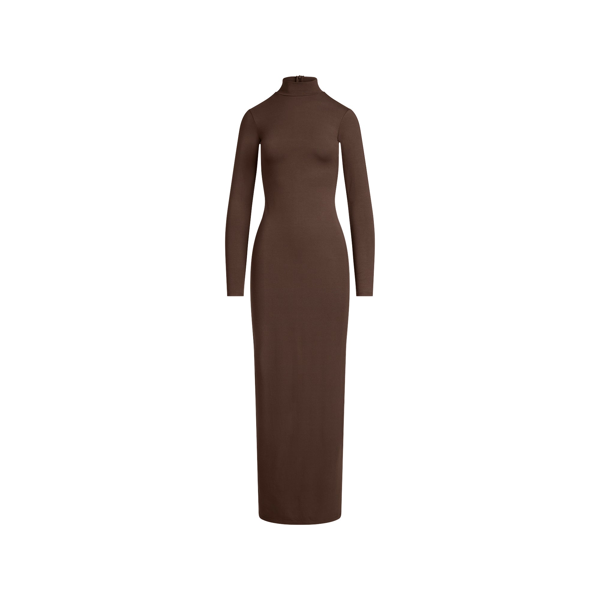 新品未使用！SKIMS スキムス 長袖オープンバック ロングドレス SMOOTH LAYERS TURTLENECK LONG DRESS | ESPRESSO