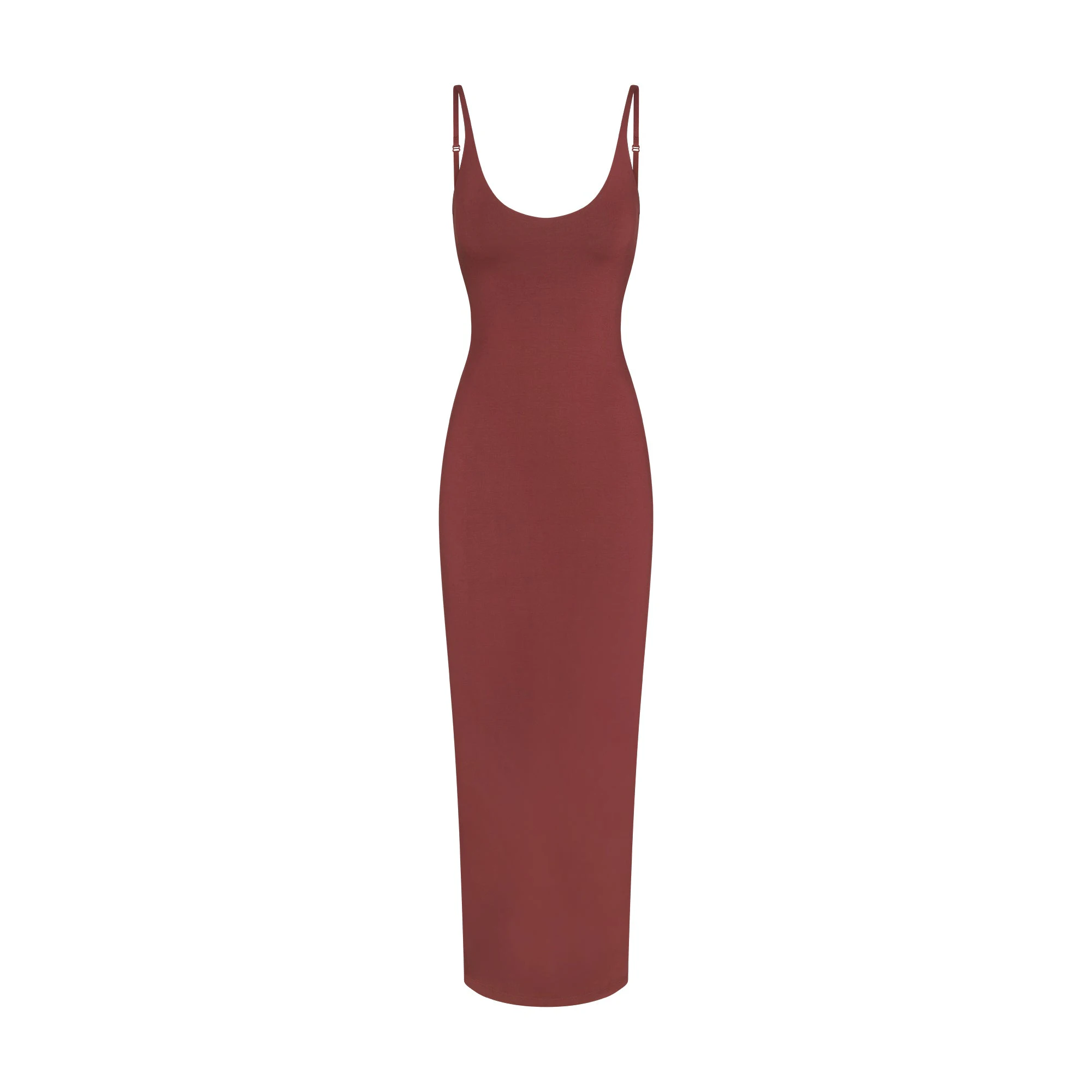 SMOOTH LAYERS SCOOP NECK LONG DRESS | HENNA | SKIMS SMOOTH LAYERS SCOOP NECK LONG DRESS | HENNA | SKIMS