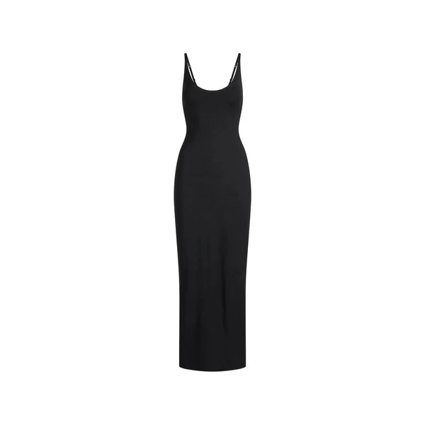 SKIMS Long Slip Dress | Onyx | Black | Fits Everybody Lace | XS | X-Small | Women's