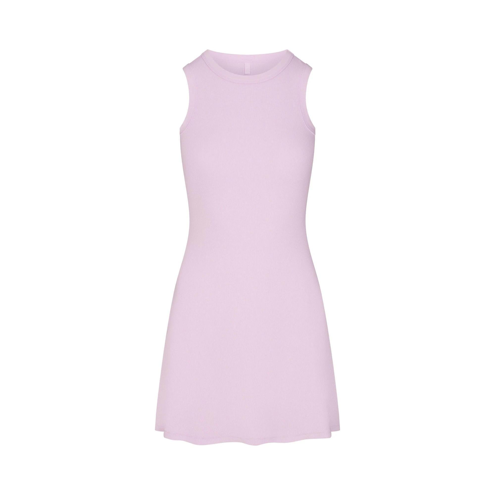 COTTON RIB TANK DRESS | SUGAR PLUM FLAT ON A WHITE BACKGROUND | FLT