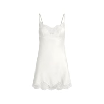 WOVEN SHINE LACE SLIP DRESS