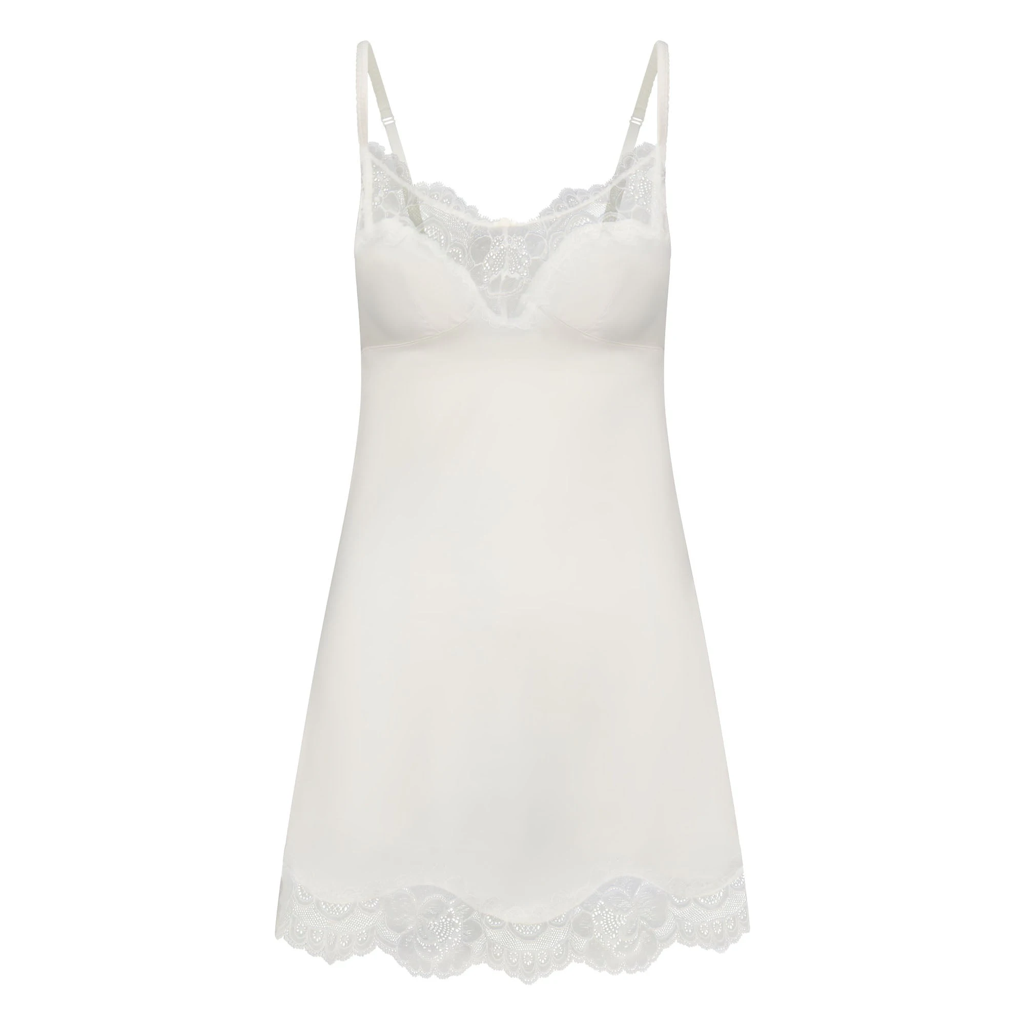 WOVEN SHINE LACE SLIP DRESS | IVORY | XXS WOVEN SHINE LACE SLIP DRESS | IVORY | XXS