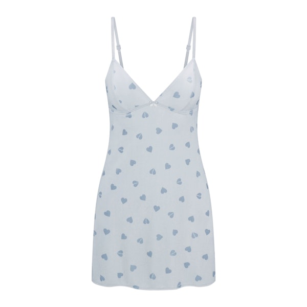 VELVET LACE SLIP DRESS | PLATINUM HEART BREAKER FLAT ON A WHITE BACKGROUND | FLT