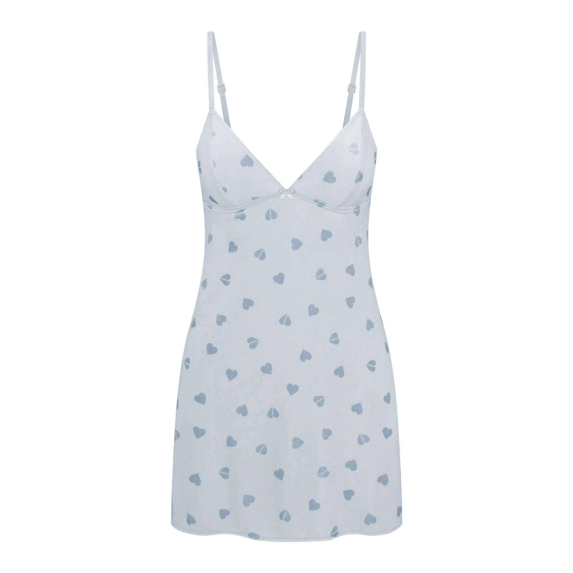 VELVET LACE SLIP DRESS | PLATINUM HEART BREAKER FLAT ON A WHITE BACKGROUND | FLT