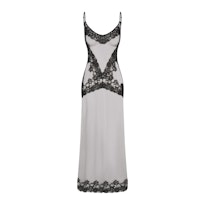 EMBROIDERED LINGERIE LONG SLIP DRESS