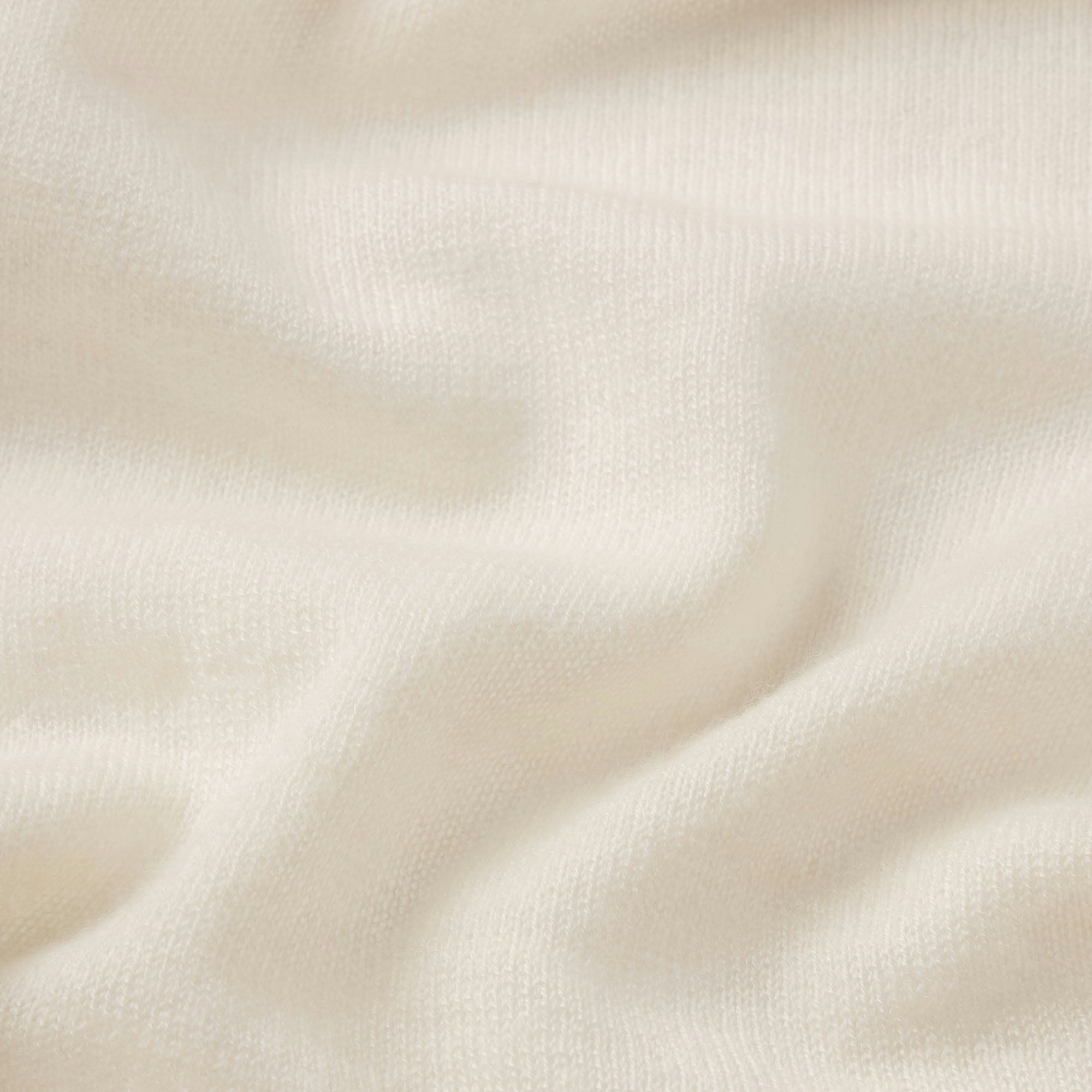 FEATHERWEIGHT CASHMERE TEE | EGRET ADDITIONAL FABRIC DETAILS