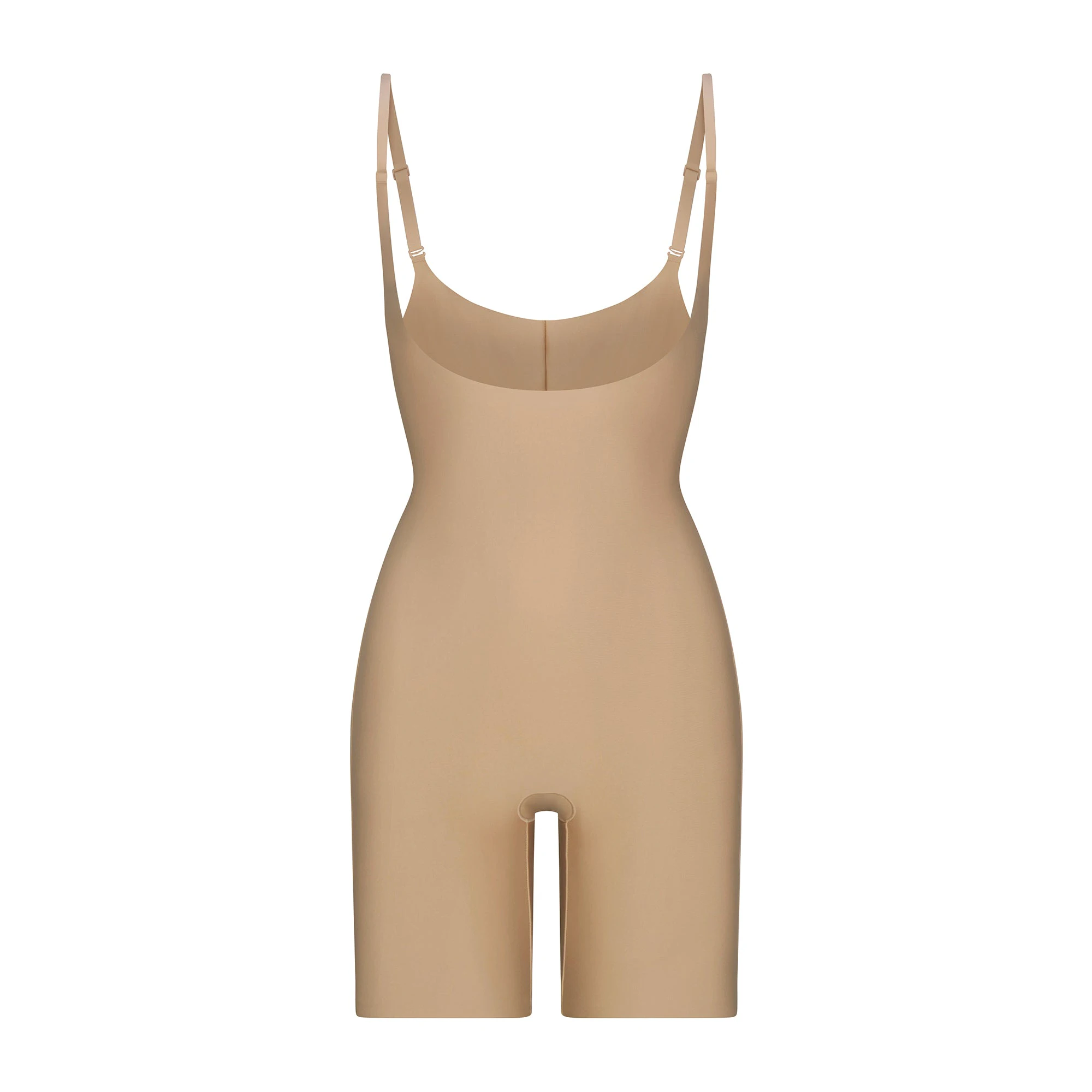 SKIMS BODY BUTT ENHANCING OPEN BUST BODYSUIT | CLAY FLAT ON A WHITE BACKGROUND | FLT | FLT