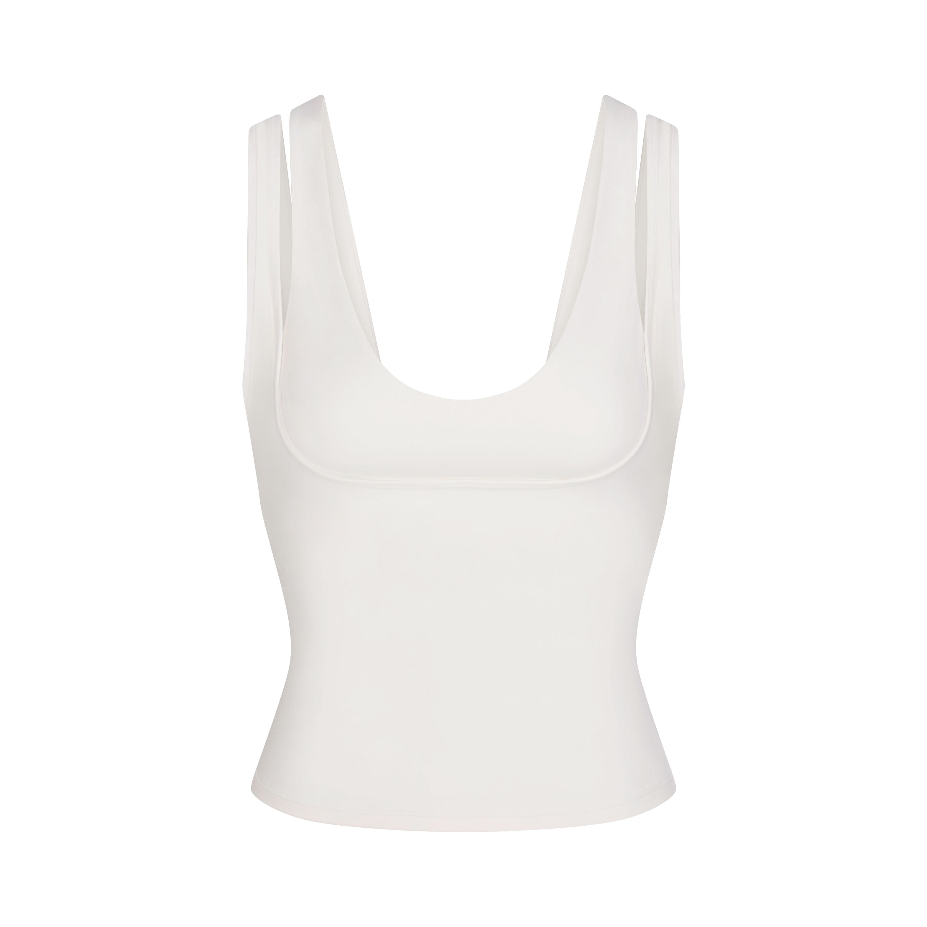 NikeSKIMS MATTE DOUBLE STRAP SCOOP TANK | IVORY | SKIMS