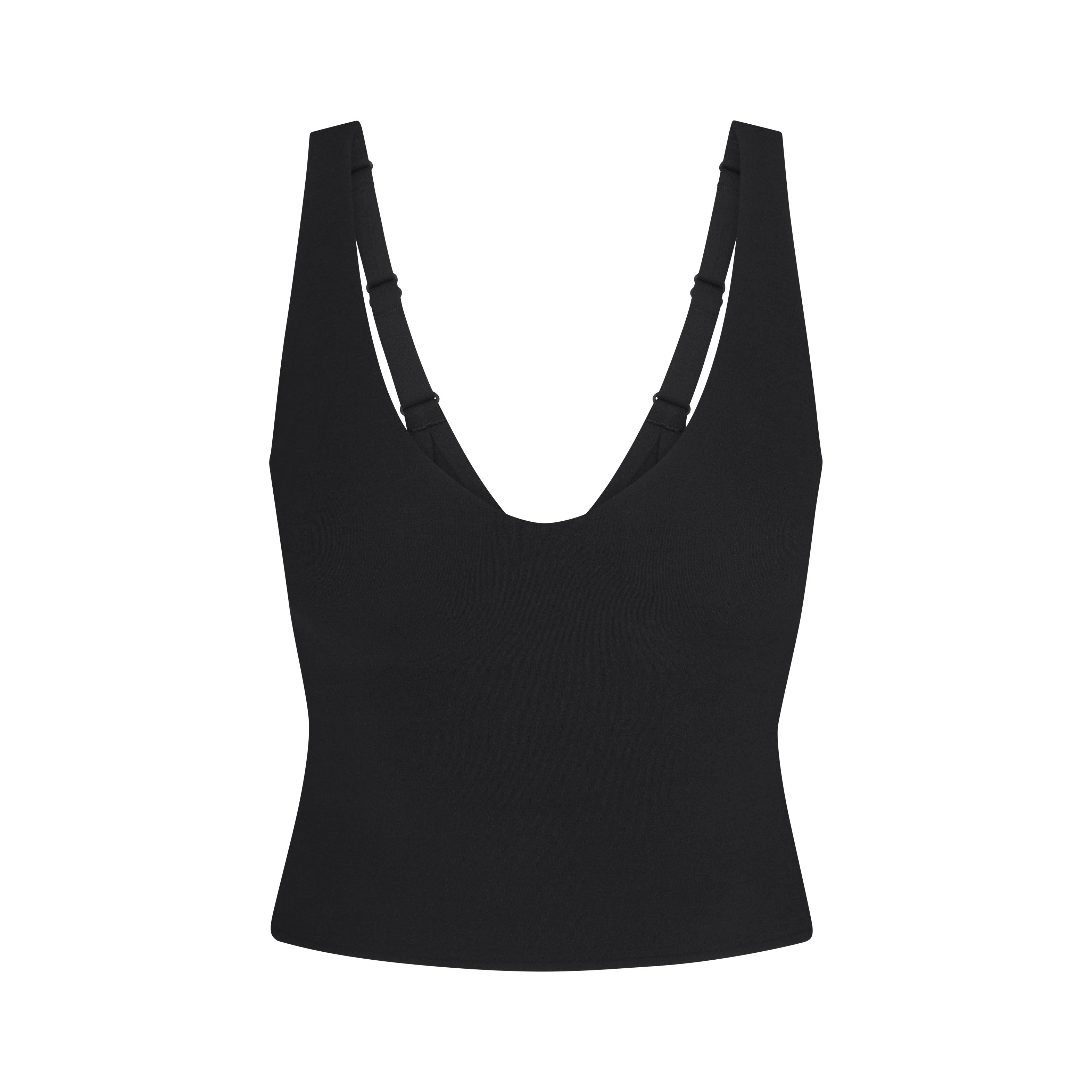 NikeSKIMS STUDIO STRETCH PLUNGE TANK | OBSIDIAN | SKIMS