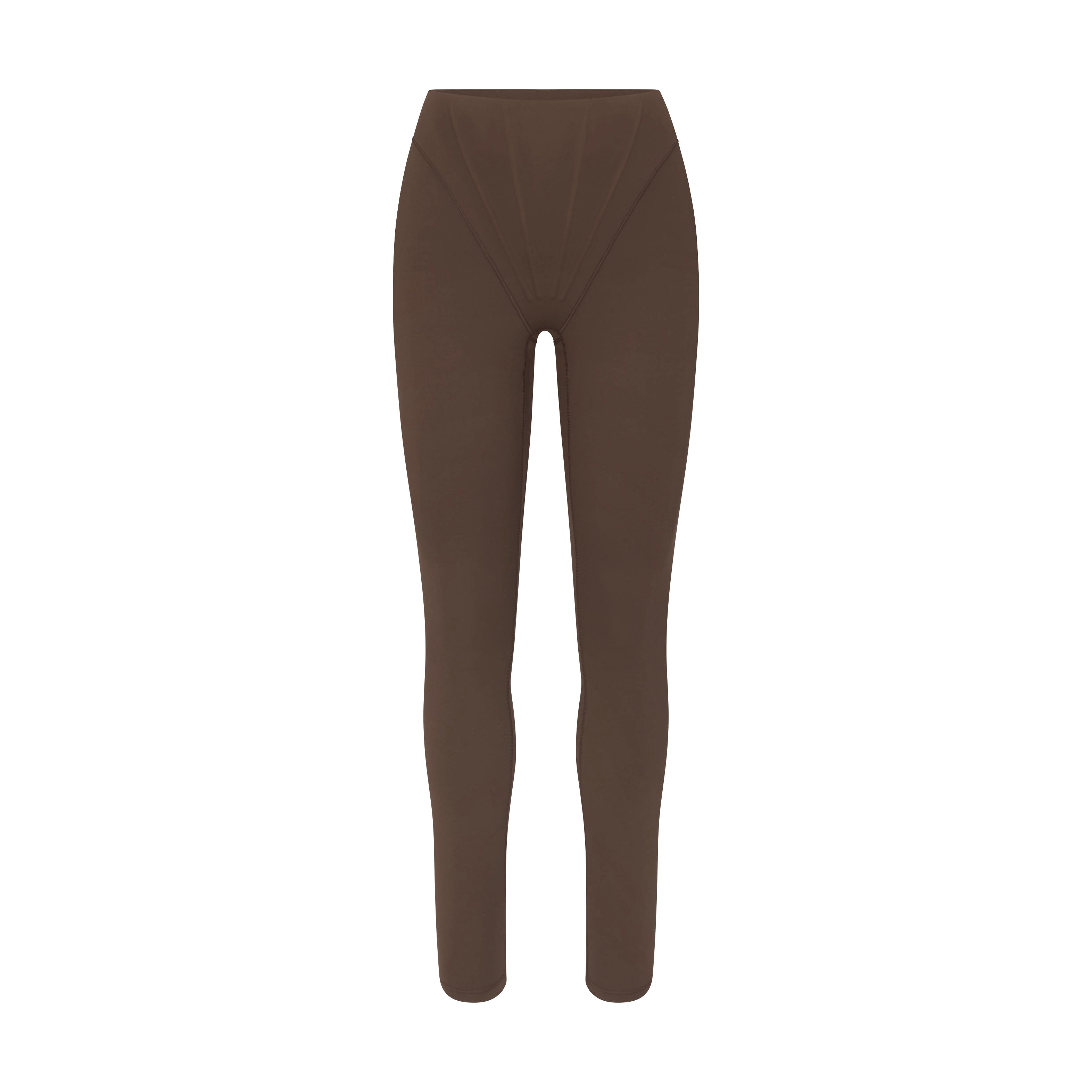 Skims ハイウエスト リブ ヨガパンツ ブラウン NikeSKIMS MATTE CORSET 26