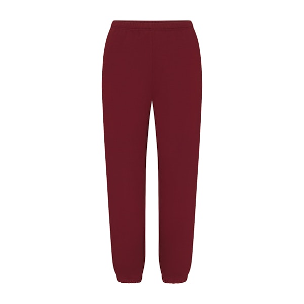 COTTON FLEECE CLASSIC JOGGER | MERLOT FLAT ON A WHITE BACKGROUND | FLT