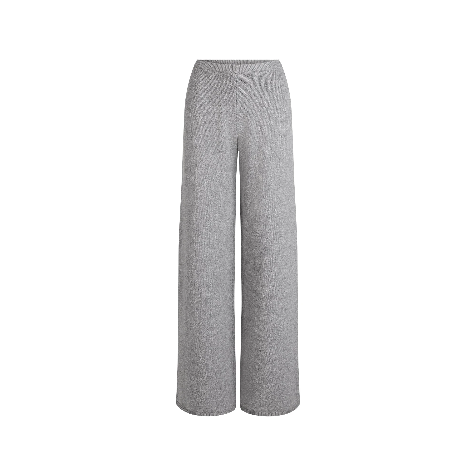 TEXTURED KNIT RELAXED PANT | DARK HEATHER GREY FLAT ON A WHITE BACKGROUND | FLT