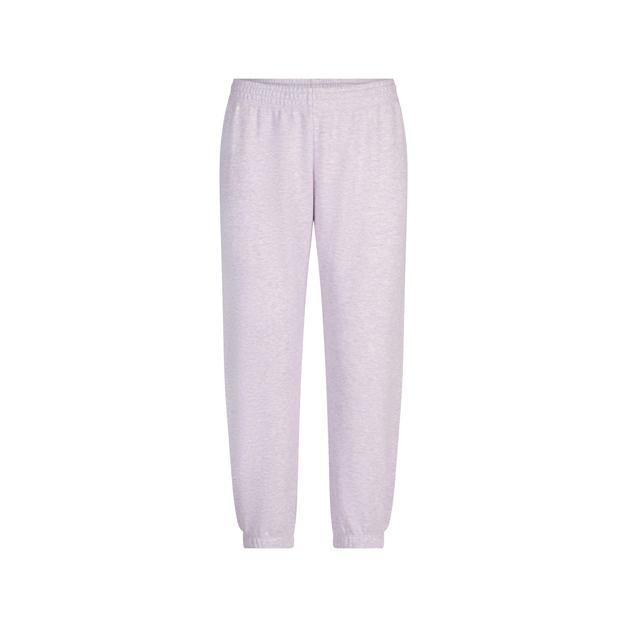 COTTON FLEECE LOW RISE CAPRI JOGGER | PURPLE HEATHER FLAT ON A WHITE BACKGROUND @ | FLT