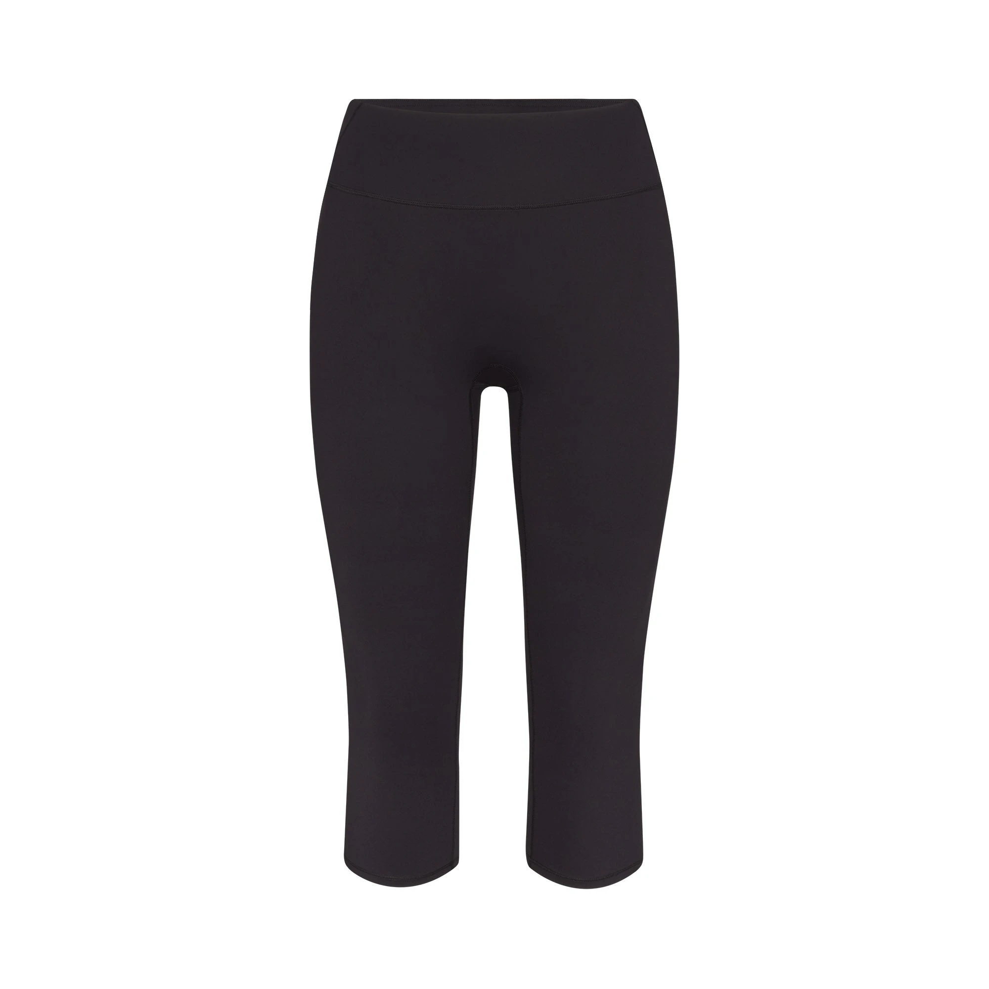 NikeSKIMS MATTE CROP 17" LEGGING | OBSIDIAN FLAT ON A WHITE BACKGROUND | FLT