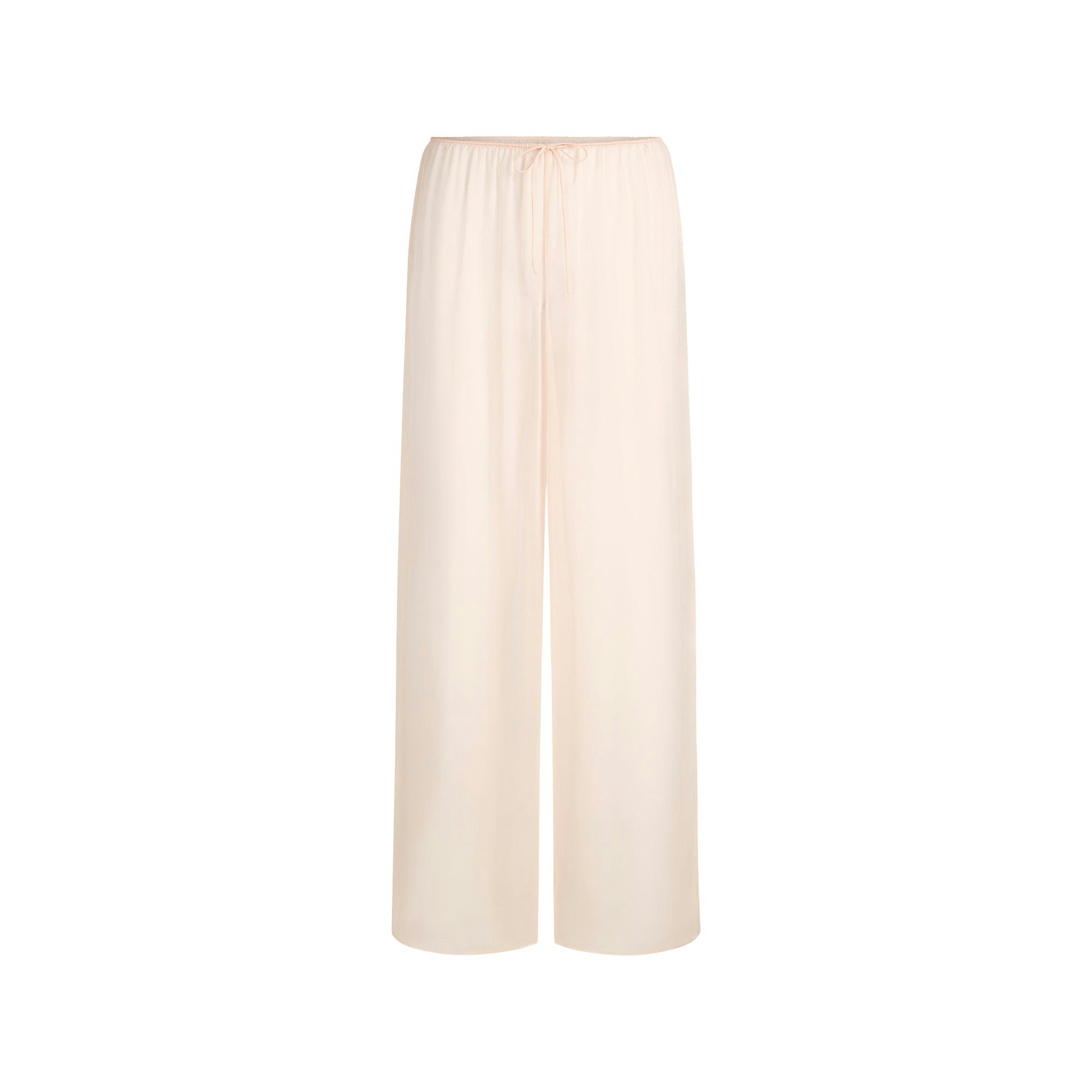 SKIMS ROMANCE WIDE LEG PANT | PRIMROSE FLAT ON A WHITE BACKGROUND | FLT