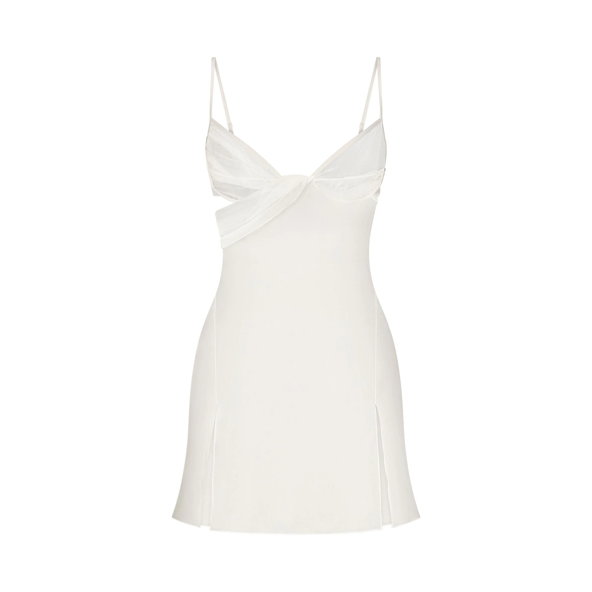 SKIMS ROMANCE DRAPED MINI SLIP DRESS | IVORY | XXS SKIMS ROMANCE DRAPED MINI SLIP DRESS | IVORY | XXS