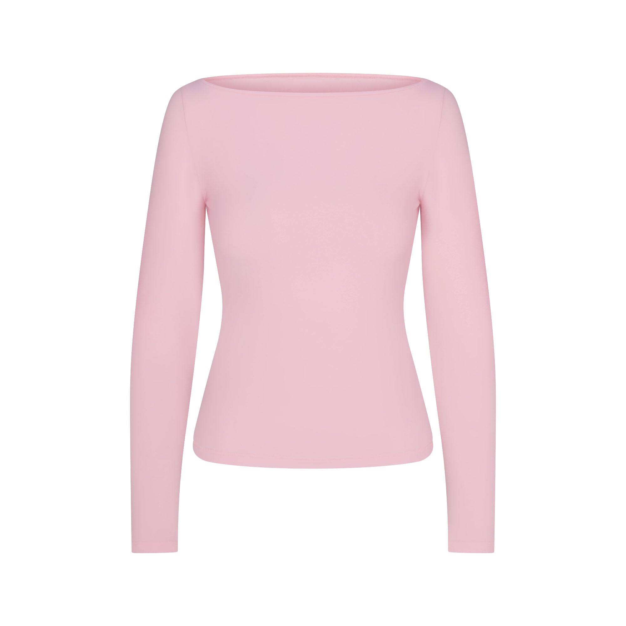 COTTON JERSEY LONG SLEEVE BOATNECK TOP | CHERRY BLOSSOM | SKIMS