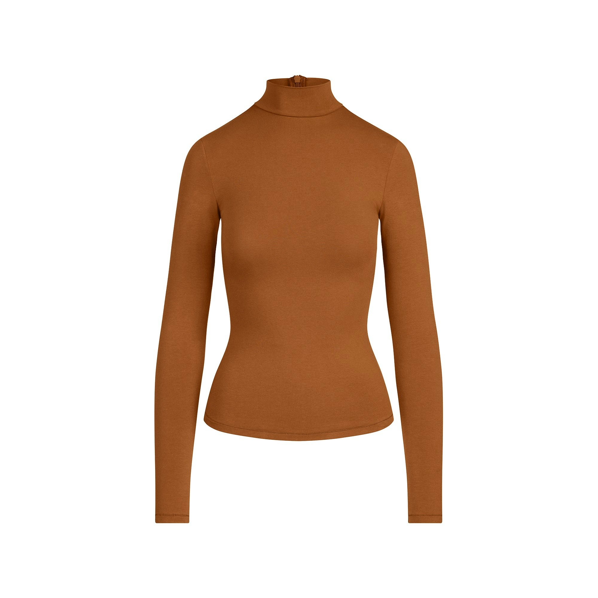 COTTON JERSEY TURTLENECK | CHAI FLAT ON A WHITE BACKGROUND | FLT