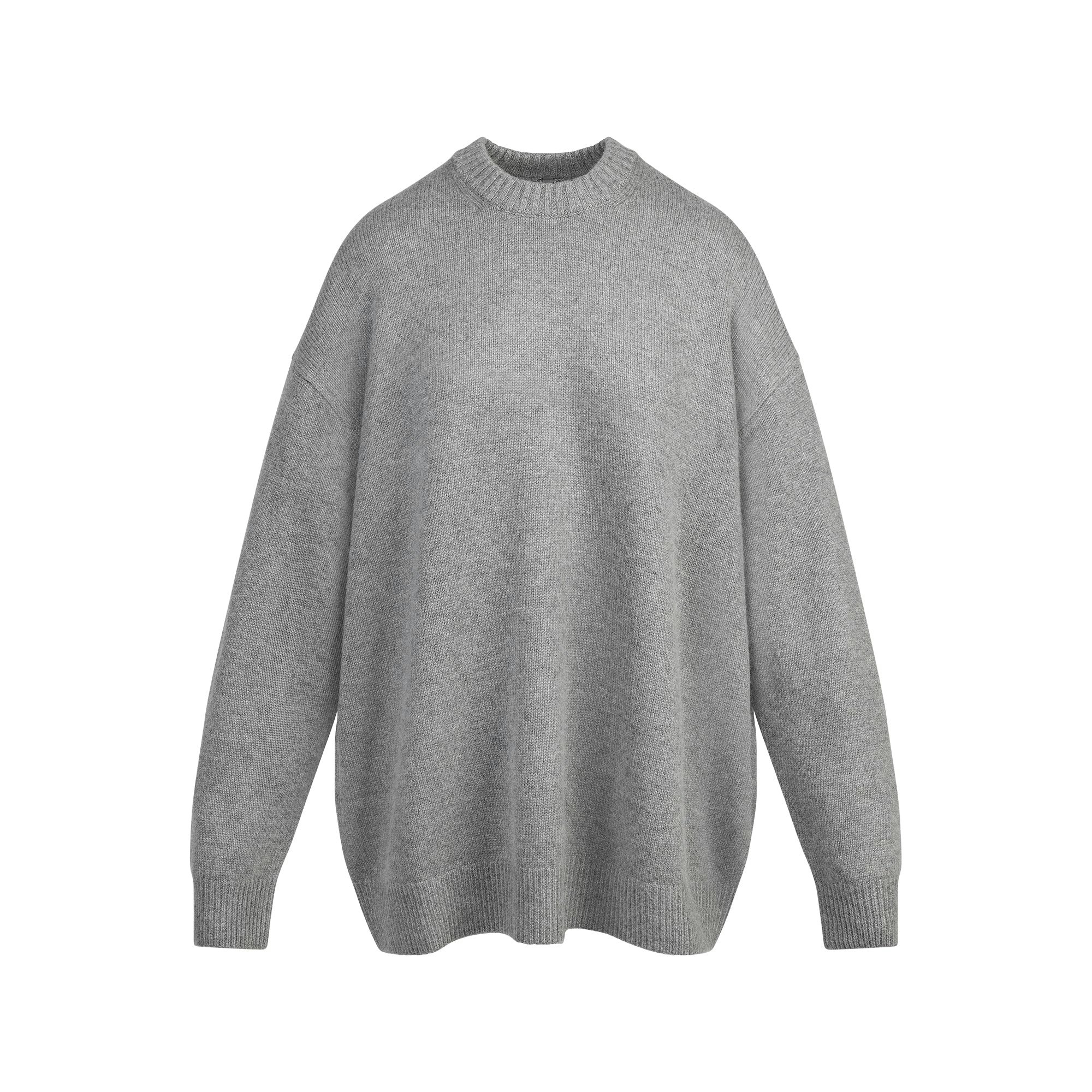 CASHMERE OVERSIZED SWEATER | DARK HEATHER GREY FLAT ON A WHITE BACKGROUND | FLT