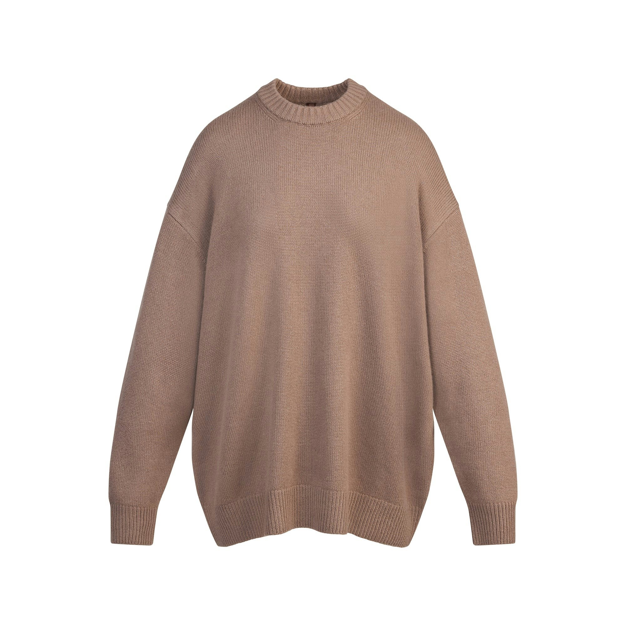 CASHMERE OVERSIZED SWEATER | UMBER FLAT ON A WHITE BACKGROUND | FLT
