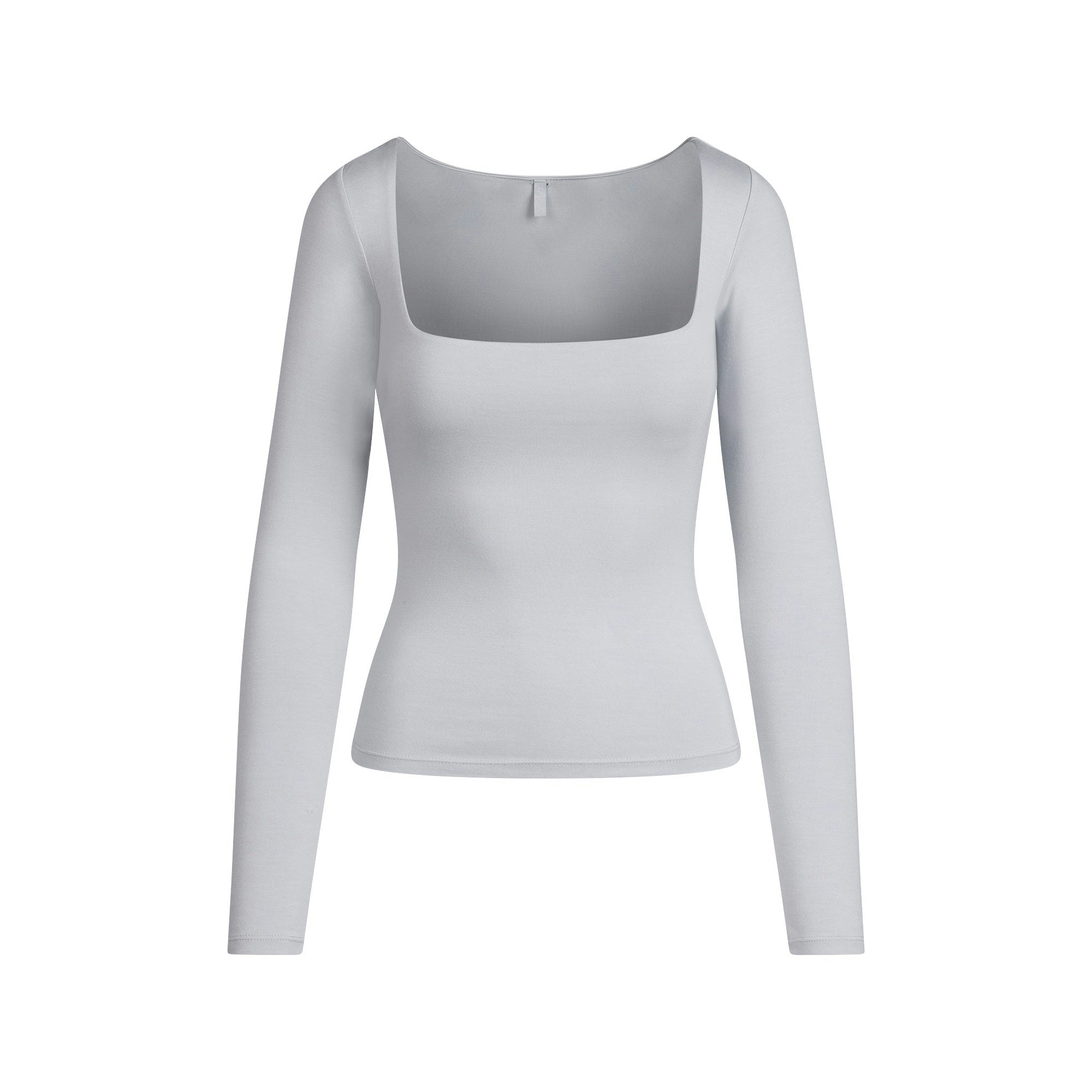 SMOOTH LAYERS SQUARE NECK TOP | MIST FLAT ON A WHITE BACKGROUND | FLT