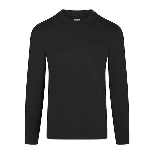 OUTDOOR JERSEY MENS LONG SLEEVE T-SHIRT | ONYX (MENS LONG SLEEVE T-SHIRTS) FLAT ON A WHITE BACKGROUND | FLT