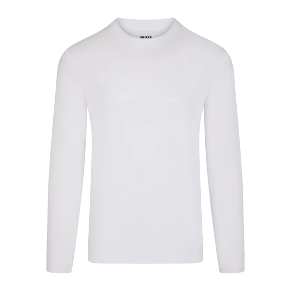 OUTDOOR JERSEY MENS LONG SLEEVE T-SHIRT | CHALK (MENS LONG SLEEVE T-SHIRTS) FLAT ON A WHITE BACKGROUND | FLT