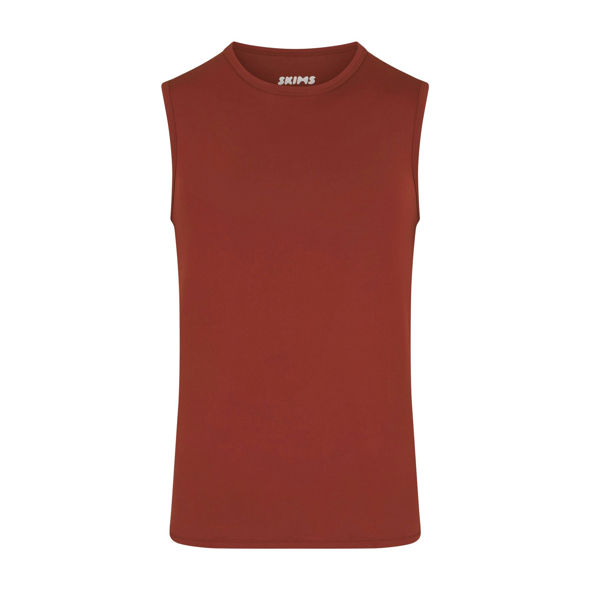 OUTDOOR JERSEY MENS MUSCLE TANK | RUST (MENS TANKS) FLAT ON A WHITE BACKGROUND | FLT