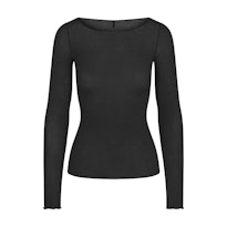 SHEER MODAL LONG SLEEVE BOATNECK TOP