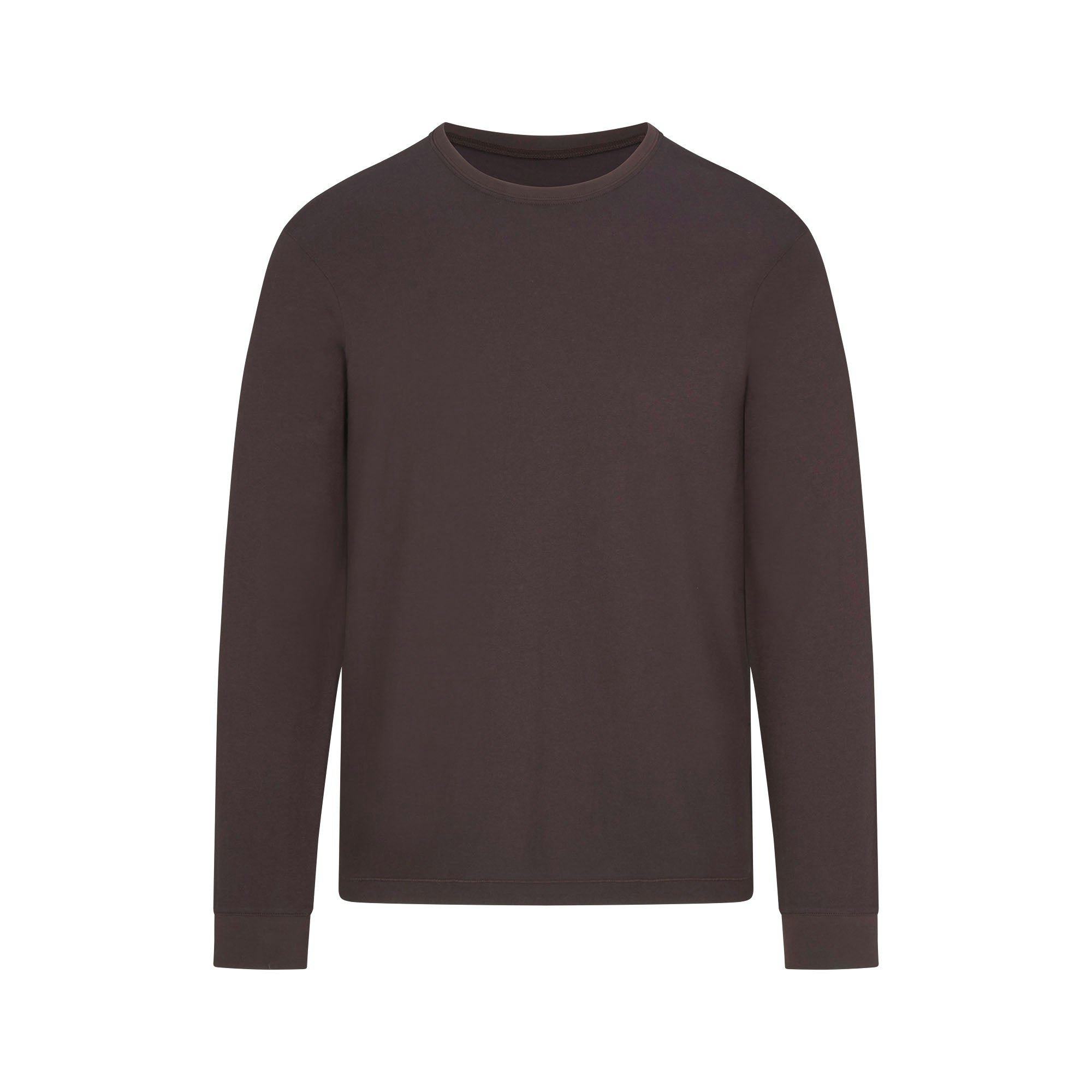 SKIMS COTTON MENS CLASSIC LONG SLEEVE T SHIRT PHOENIX FLAT ON A WHITE BACKGROUND | FLT | FLT
