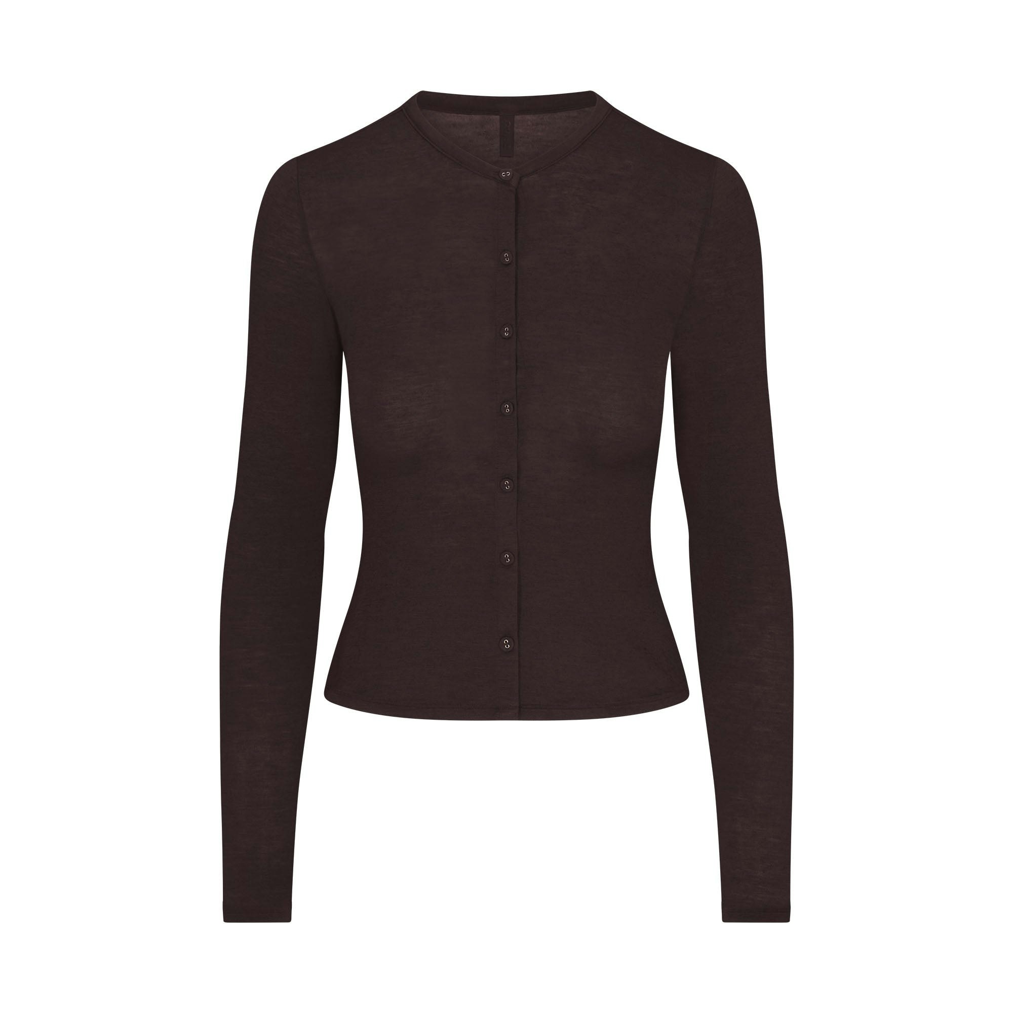 SHEER MODAL CARDIGAN | PHOENIX FLAT ON A WHITE BACKGROUND | FLT