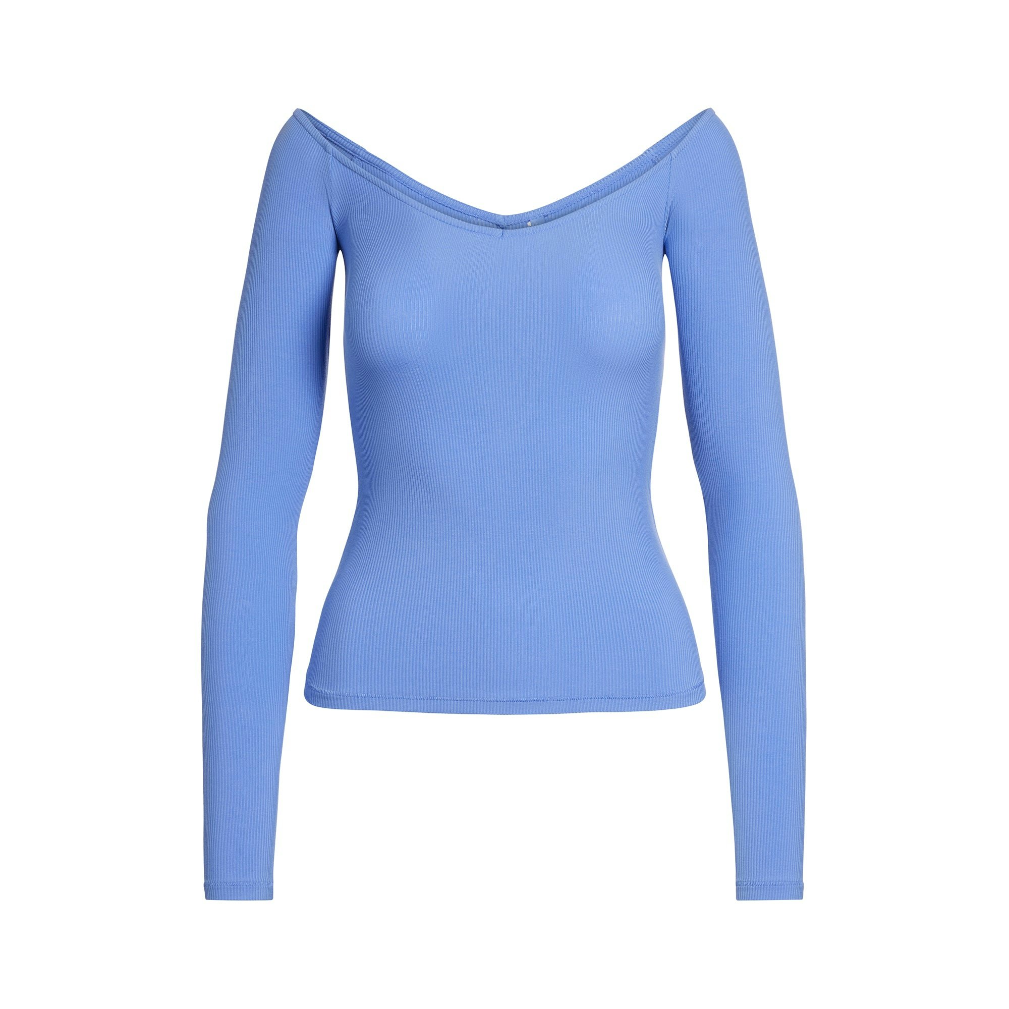 SOFT LOUNGE OFF THE SHOULDER TOP | CIELO FLAT ON A WHITE BACKGROUND | FLT