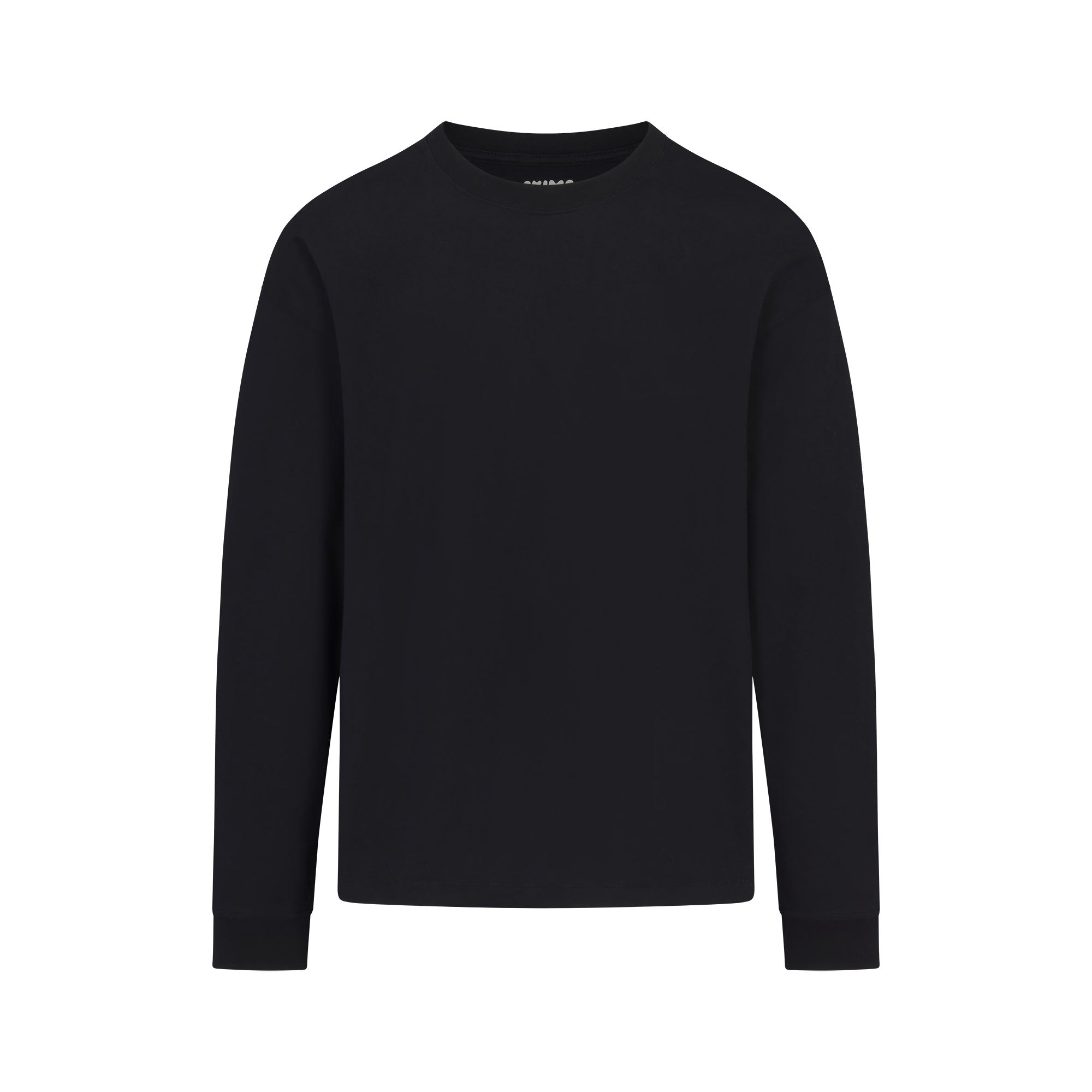 HEAVYWEIGHT COTTON MENS RELAXED LONG SLEEVE T-SHIRT | OBSIDIAN | SKIMS