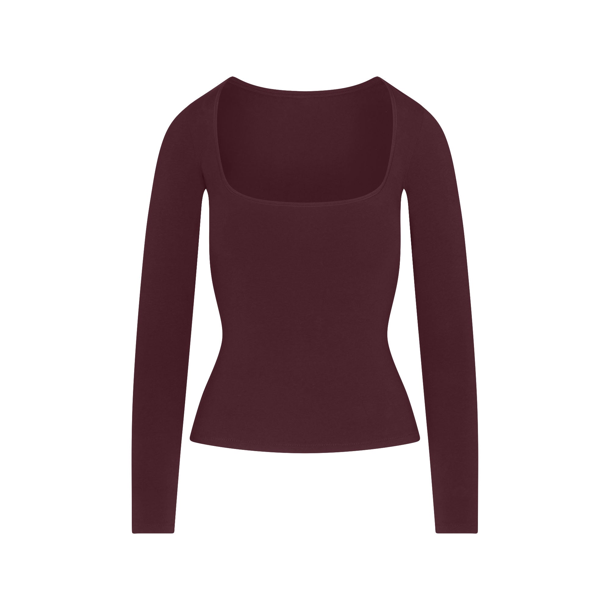 SCOOP NECK LONG SLEEVE TOP